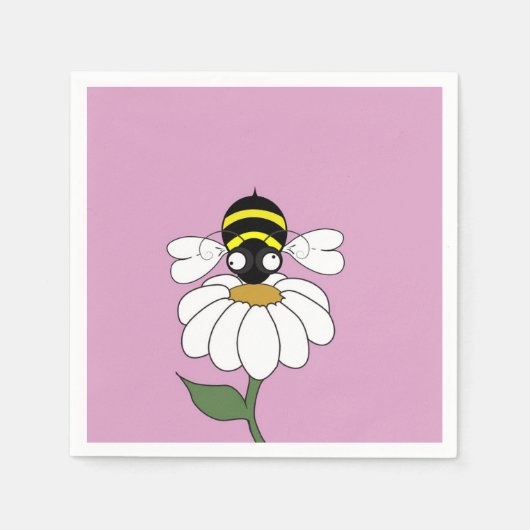 Serviette En Papier Serviettes pour cocktail aux marguerites (Devant)