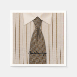 Serviette En Papier Serviettes pour costume homme avec chemise marron 