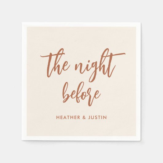 Serviette En Papier Serviettes pour dîner de répétition Boho la veille (Devant)