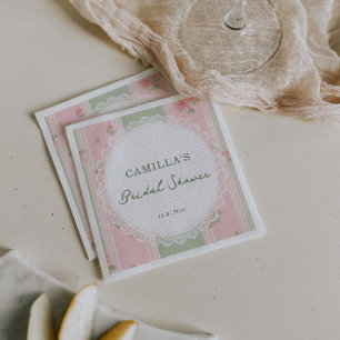 Serviette En Papier Serviettes pour douche de mariée florales vintage