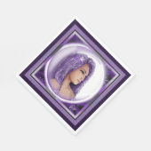 Serviette En Papier serviettes pour enfants pourpres lune (Coin)