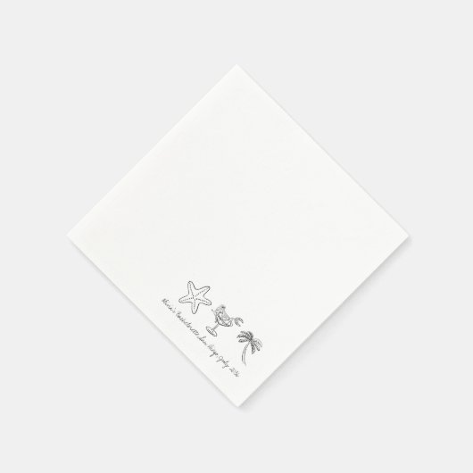 Serviette En Papier Serviettes pour enterrement de vie de jeune fille (Coin)