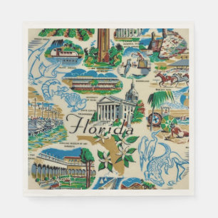 Serviette En Papier Serviettes pour fête avec attractions de Floride