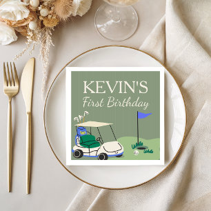 Serviette En Papier Serviettes pour fête d'anniversaire 1 an avec Golf
