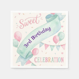 Serviette En Papier Serviettes pour fête d'anniversaire Candyland avec