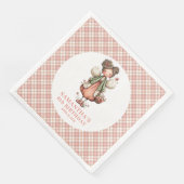 Serviette En Papier Serviettes pour fête d'anniversaire de 4 ans, fleu (Coin)