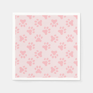 Serviette En Papier Serviettes pour fête d'anniversaire de chiot rose 