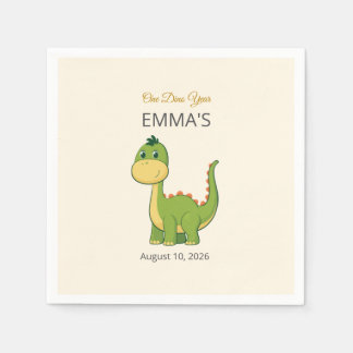 Serviette En Papier Serviettes pour fête d'anniversaire de dinosaure m