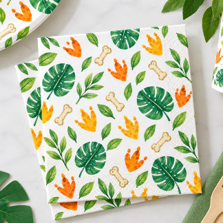 Serviette En Papier Serviettes pour fête d'anniversaire de dinosaures