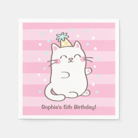 Serviette En Papier Serviettes pour fête d'anniversaire de filles avec (Devant)