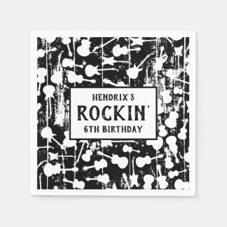 Serviette En Papier Serviettes pour fête d'anniversaire de guitare Roc