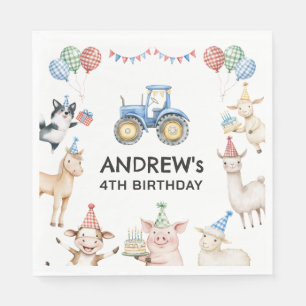 Serviette En Papier Serviettes pour fête d'anniversaire d'enfants sur 