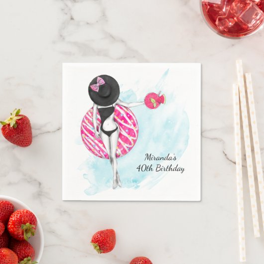 Serviette En Papier Serviettes pour fête d'anniversaire des 40 ans Ret (En situation)