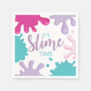 Serviette En Papier Serviettes pour fête d'anniversaire slime C'est le
