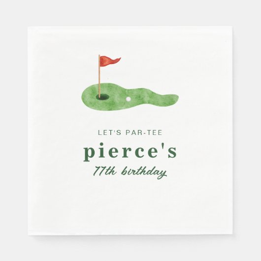 Serviette En Papier Serviettes pour fête de golf (Devant)