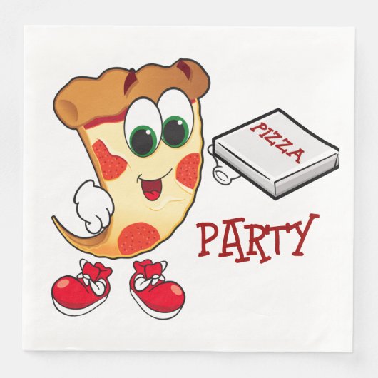 Serviette En Papier Serviettes pour fête de pizza (Devant)