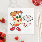 Serviette En Papier Serviettes pour fête de pizza (En situation)