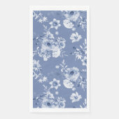 Serviette En Papier Serviettes pour invités à motif floral bleu poussi (Devant)