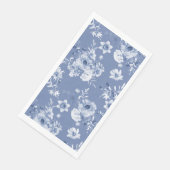 Serviette En Papier Serviettes pour invités à motif floral bleu poussi (Coin)