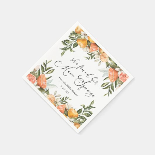 Serviette En Papier Serviettes pour la douche de mariée Main Squeeze O (Coin)