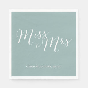 Serviette En Papier Serviettes pour la fête de douche nuptiale de Mme 