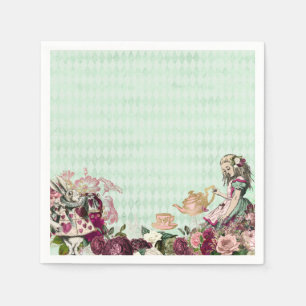 Serviette En Papier Serviettes pour la Fête du Thé d'Alice au Pays des