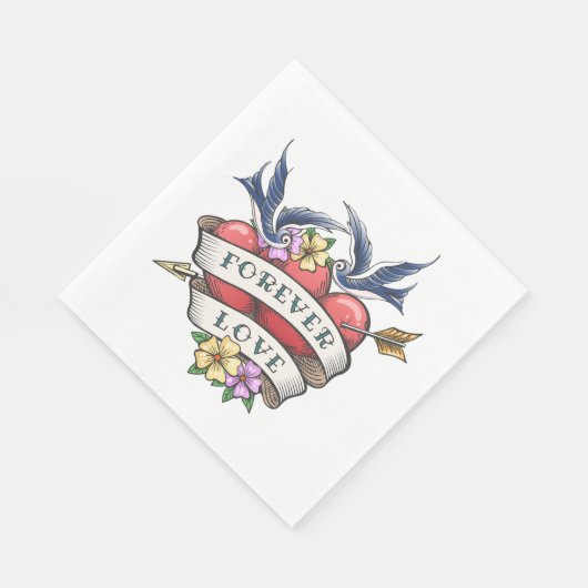 Serviette En Papier Serviettes pour l'amour perpétuel (Coin)