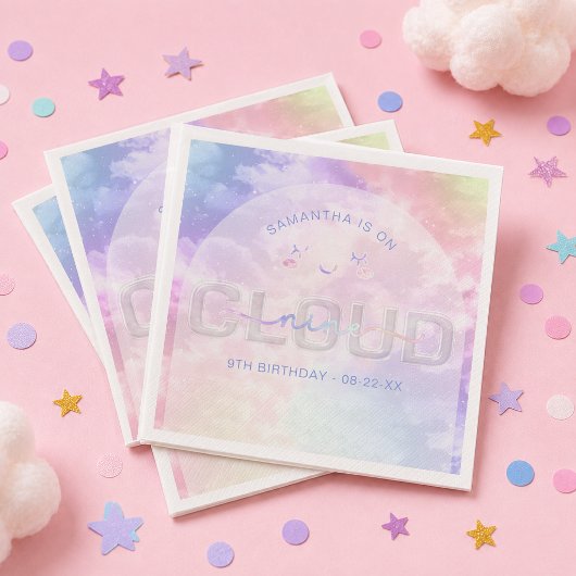 Serviette En Papier Serviettes pour le 9e anniversaire de Cloud Nine –