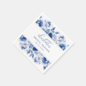 Serviette En Papier Serviettes pour Mariage Floral Aquarelle (Coin)