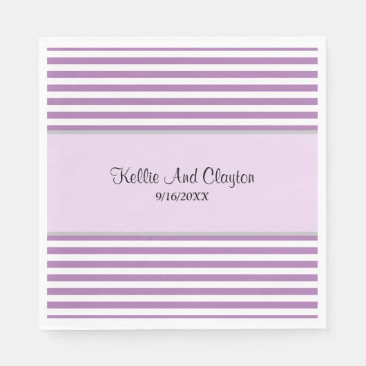 Serviette En Papier Serviettes pourpres/blanches (Devant)