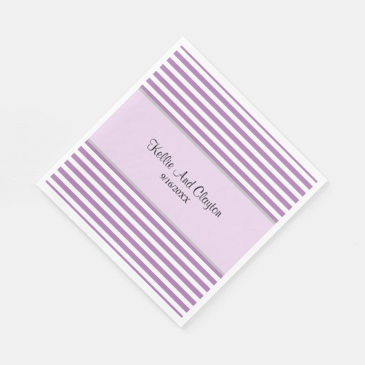 Serviette En Papier Serviettes pourpres/blanches (Coin)