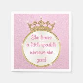 Serviette En Papier Serviettes Princess Party rose et or (Devant)