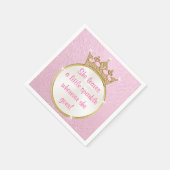 Serviette En Papier Serviettes Princess Party rose et or (Coin)