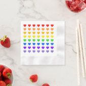 Serviette En Papier Serviettes Rainbow Hearts (En situation)