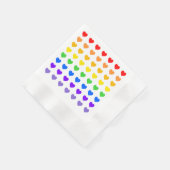 Serviette En Papier Serviettes Rainbow Hearts (Coin)
