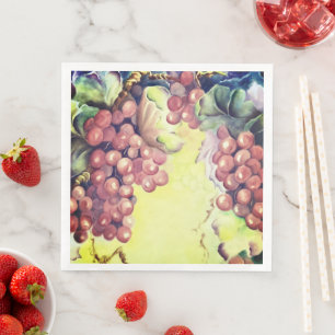 Serviette En Papier Serviettes Raisin Vintage & Vigne