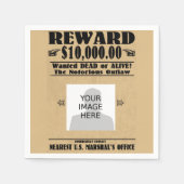 Serviette En Papier Serviettes Recherchées personnalisées mortes ou vi (Devant)