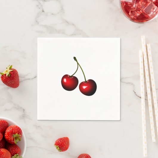 Serviette En Papier Serviettes Red Cherry (En situation)