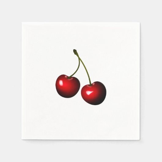 Serviette En Papier Serviettes Red Cherry (Devant)