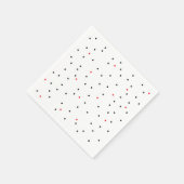 Serviette En Papier Serviettes Red et Black Dots Party (Coin)