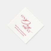 Serviette En Papier Serviettes Red One Day Away pour le dîner de répét (Coin)