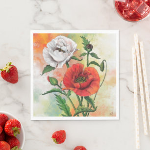Serviette En Papier Serviettes Red White