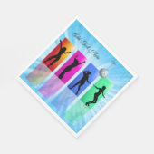 Serviette En Papier Serviettes Retro Disco Party personnalisées (Coin)