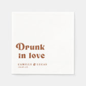 Serviette En Papier Serviettes Rétro En Amour Personnalisées (Devant)