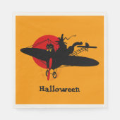 Serviette En Papier Serviettes Retro Flying Witch Party (Devant)