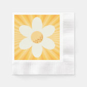 Serviette En Papier Serviettes Retro Jaune Fête | Flo Boho super (Devant)