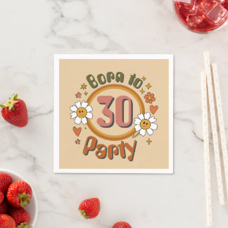 Serviette En Papier Serviettes Rétro Nées pour Faire la Fête