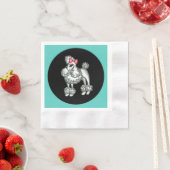 Serviette En Papier Serviettes Retro Sock Hop French PoodParty (En situation)