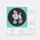Serviette En Papier Serviettes Retro Sock Hop French PoodParty (Devant)