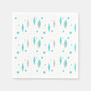 Serviette En Papier Serviettes Retro Turquoise Diamant & Papier Starbu